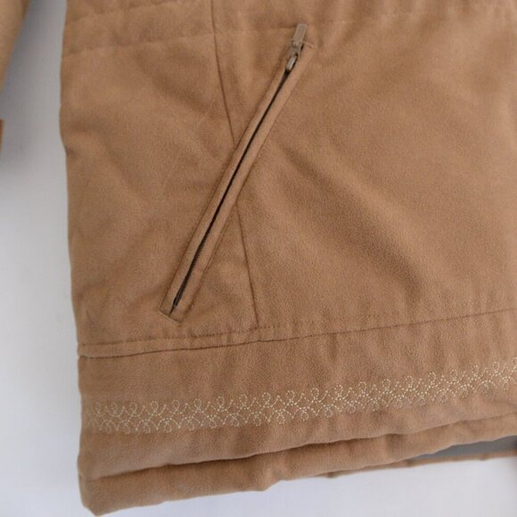 VTG Cabela's for Women 80% Goose Down 100% Coyote Fur Hood Puffer Zip Up Jacket - Picture 11 of 15